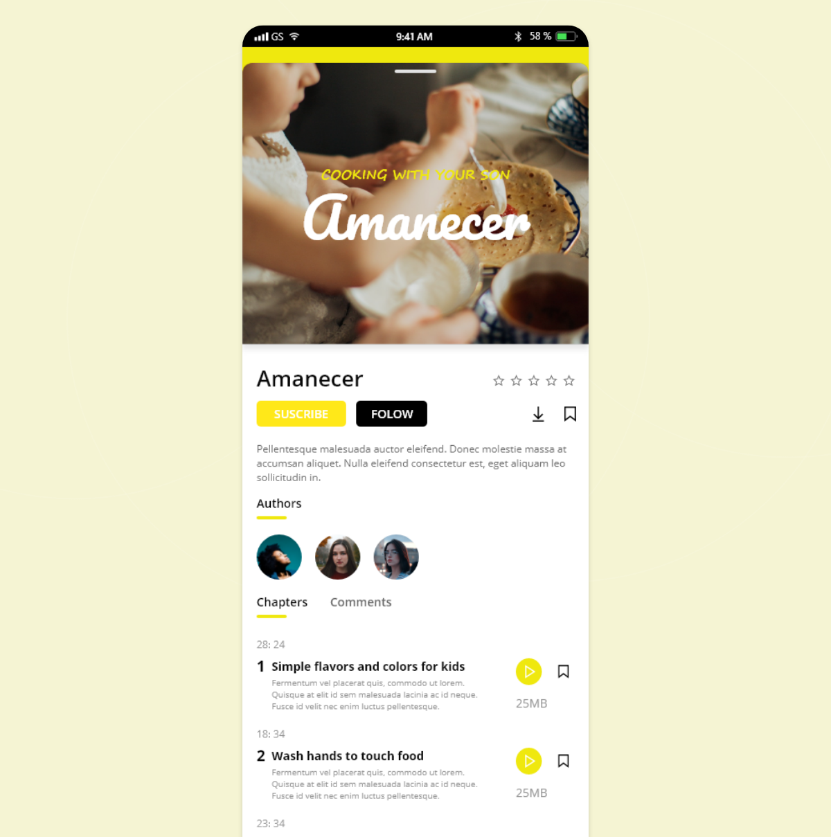 All episodes of a podcast in app a sweet podcast in light mode